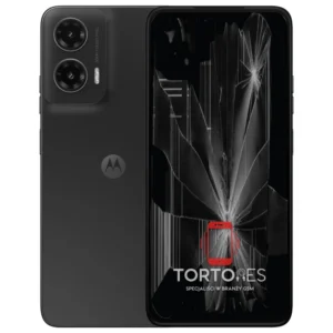 Motorola Moto G35 5G z ilustracją pękniętego wyświetlacza - wymiana zbitego wyświetlacza