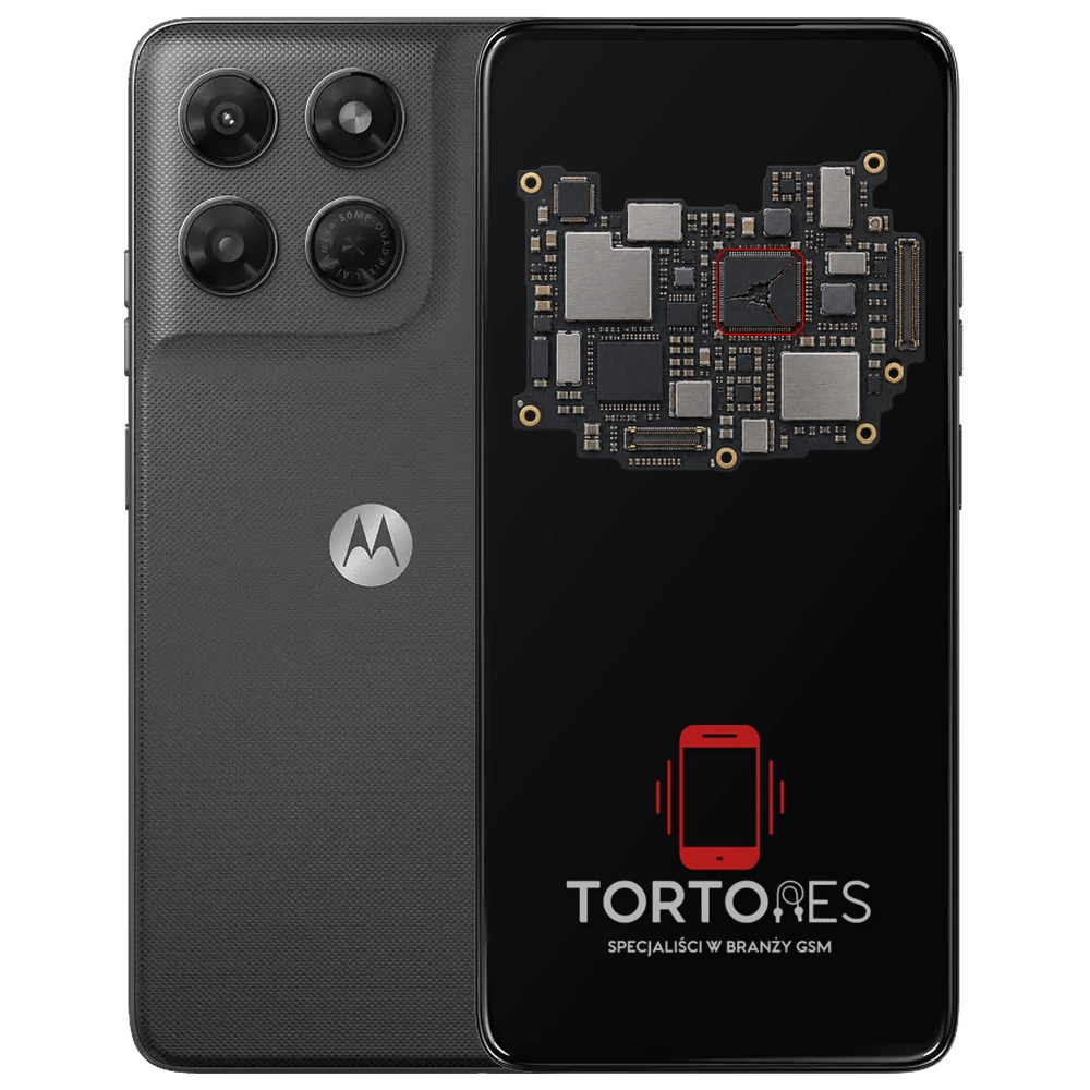 Motorola Moto G37 Power z ilustracją płyty głównej - naprawa płyty głównej