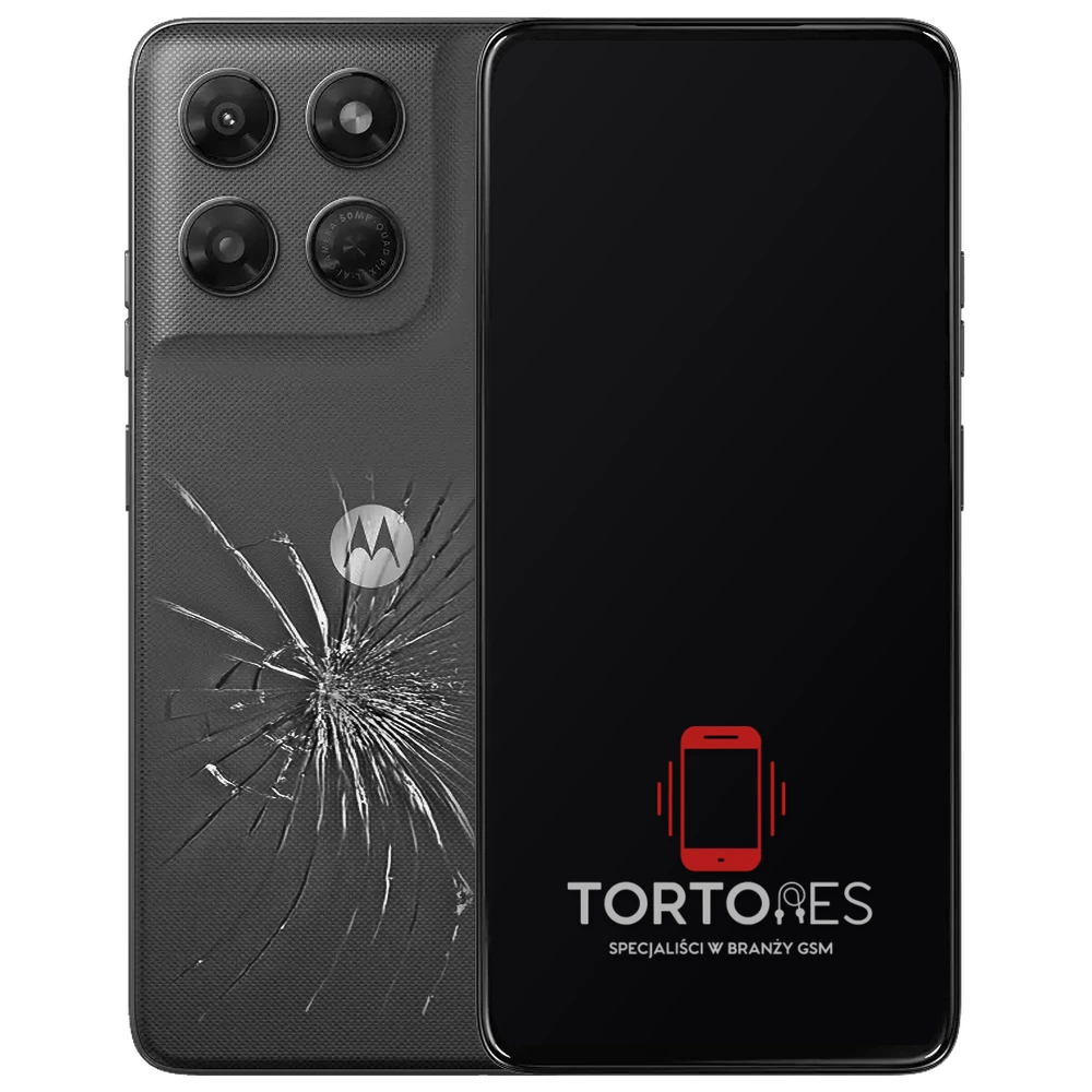 Motorola Moto G37 Power z ilustracją pękniętej tylnej klapki - wymiana zbitej klapki
