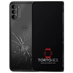 Motorola Moto G41 z ilustracją pękniętej tylnej klapki - wymiana zbitej klapki