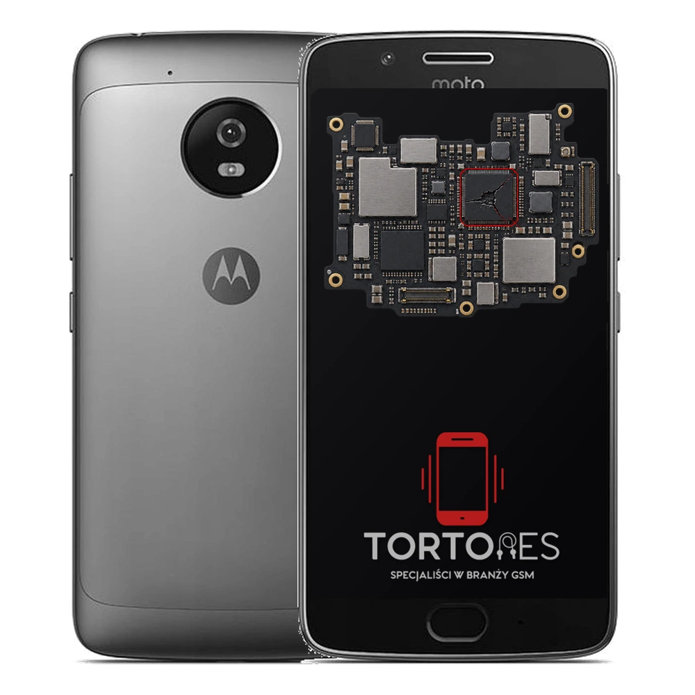 Motorola Moto G5 z ilustracją płyty głównej - naprawa płyty głównej
