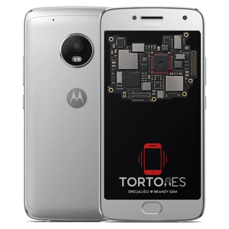 Motorola Moto G5 Plus z ilustracją płyty głównej - naprawa płyty głównej