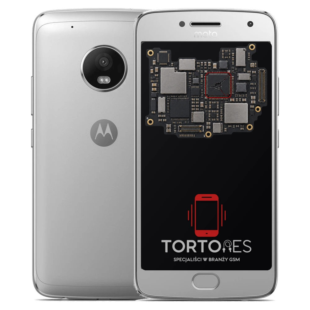 Motorola Moto G5 Plus z ilustracją płyty głównej - naprawa płyty głównej