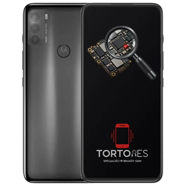 Motorola Moto G50 z symbolem diagnostyki - diagnoza telefonu