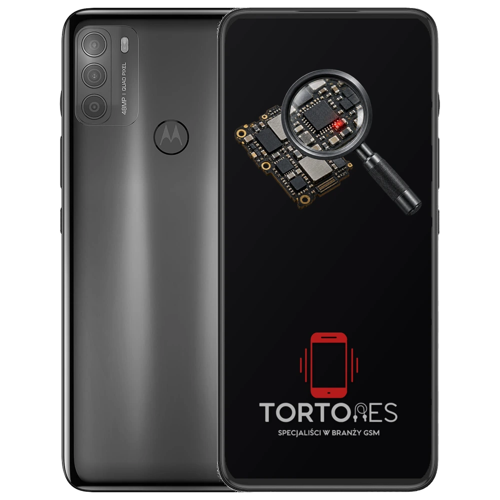 Motorola Moto G50 z symbolem diagnostyki - diagnoza telefonu