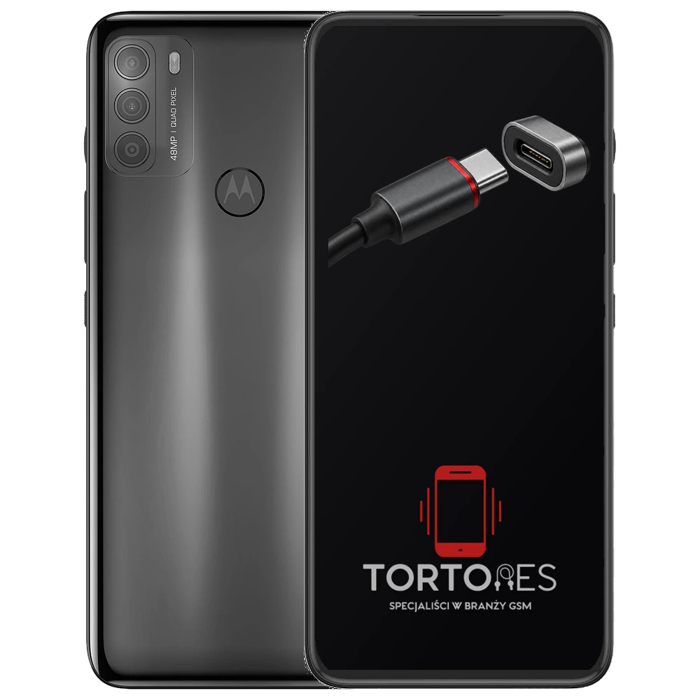 Motorola Moto G50 z ilustracją złącza ładowania - naprawa złącza ładowania