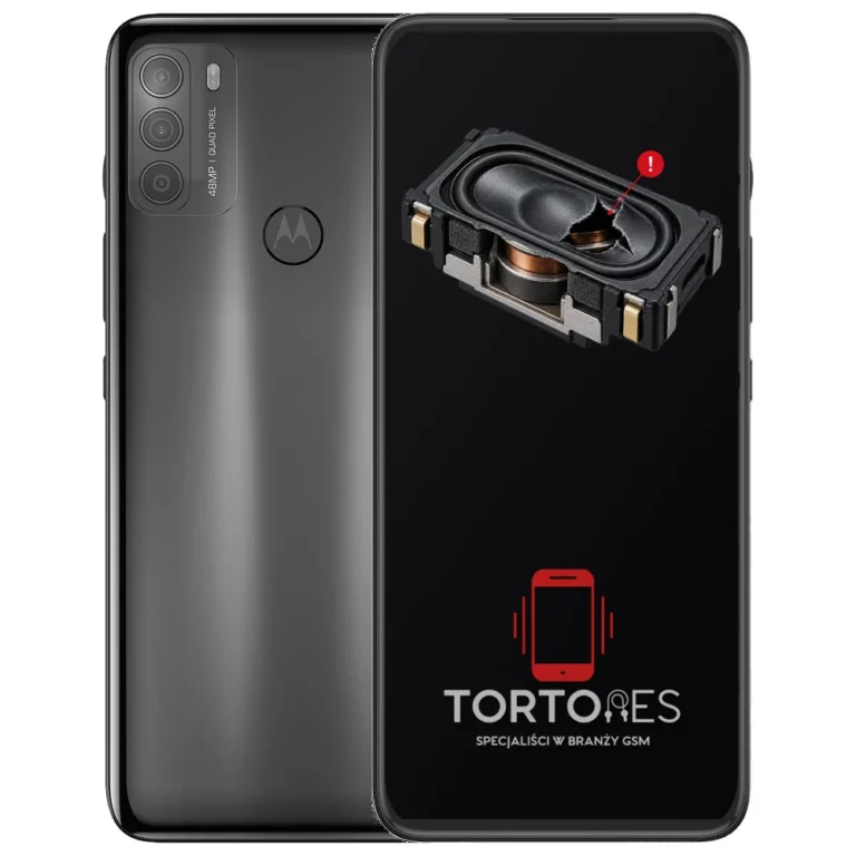 Motorola Moto G50 z symbolem głośnika multimedialnego - wymiana głośnika multimedialnego
