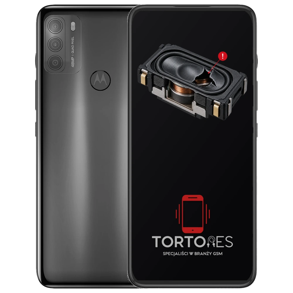 Motorola Moto G50 z symbolem głośnika multimedialnego - wymiana głośnika multimedialnego