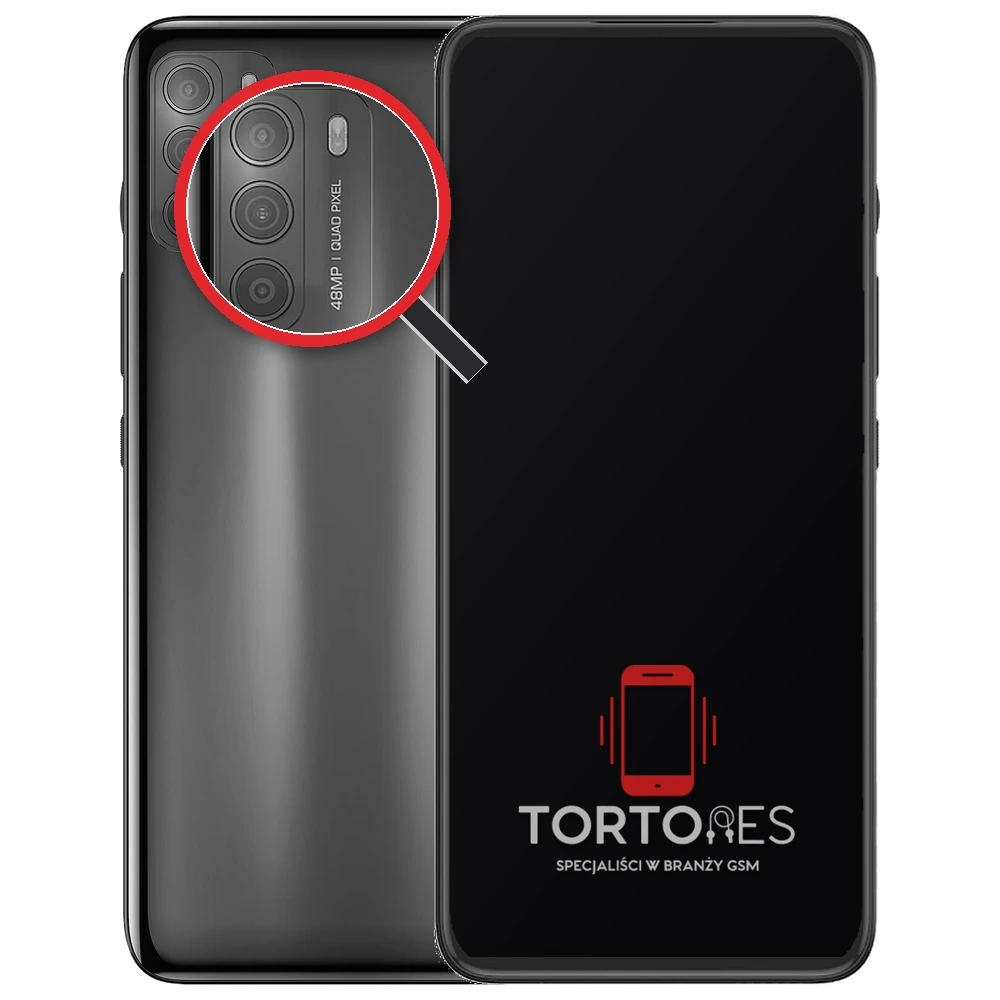 Motorola Moto G50 z lupą na tylnych aparatach - wymiana tylnej kamery