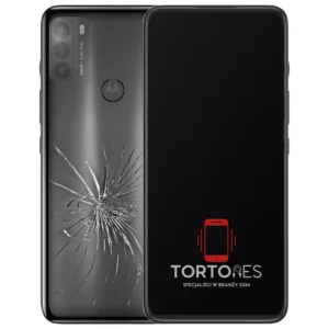 Motorola Moto G50 z ilustracją pękniętej tylnej klapki - wymiana zbitej klapki
