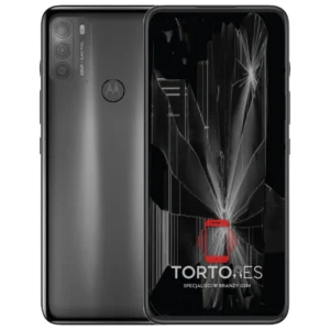 Motorola Moto G50 z ilustracją pękniętego wyświetlacza - wymiana zbitego wyświetlacza