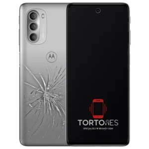 Motorola Moto G51 5G z ilustracją pękniętej tylnej klapki - wymiana zbitej klapki