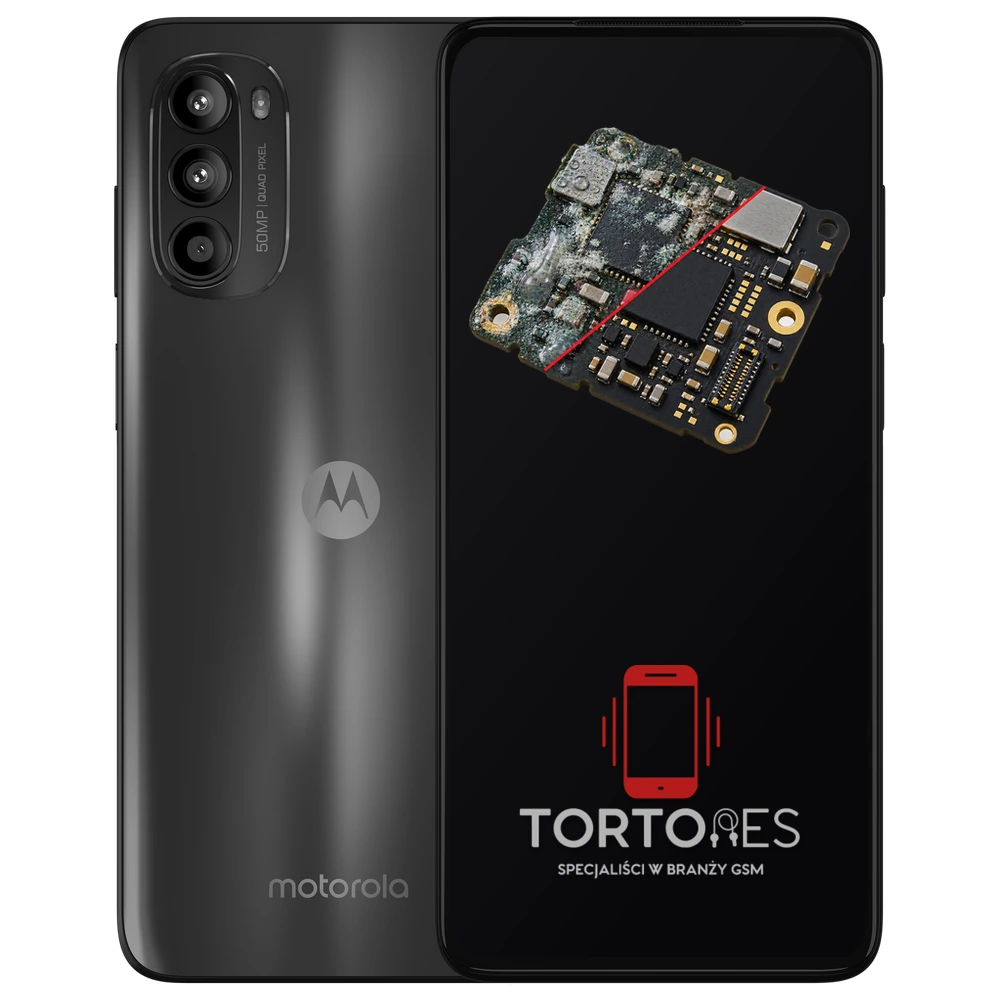 Motorola Moto G52 z ilustracją zalania - czyszczenie po zalaniu