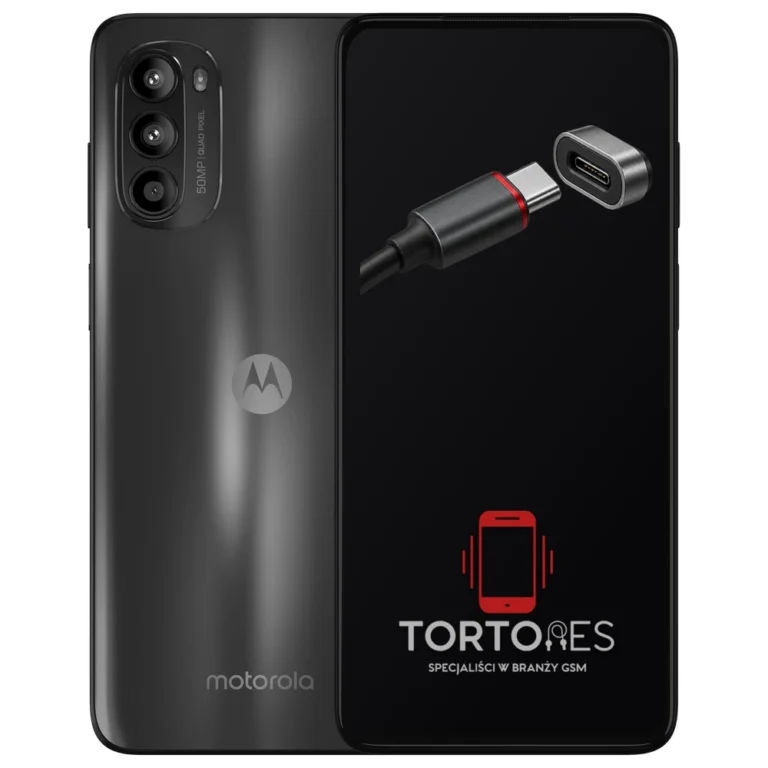 Motorola Moto G52 z ilustracją złącza ładowania - naprawa złącza ładowania
