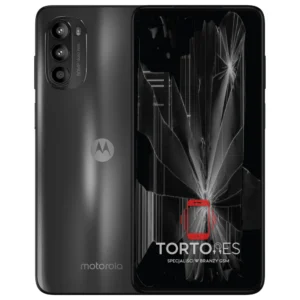 Motorola Moto G52 z ilustracją pękniętego wyświetlacza - wymiana zbitego wyświetlacza
