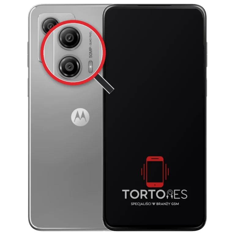 Motorola Moto G53 5G z lupą na tylnych aparatach - wymiana tylnej kamery