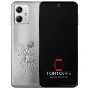 Motorola Moto G54 5G Power Edition z ilustracją pękniętej tylnej klapki - wymiana zbitej klapki