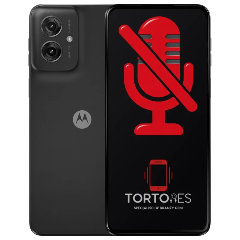 Motorola Moto G55 5G z symbolem mikrofonu - naprawa mikrofonu