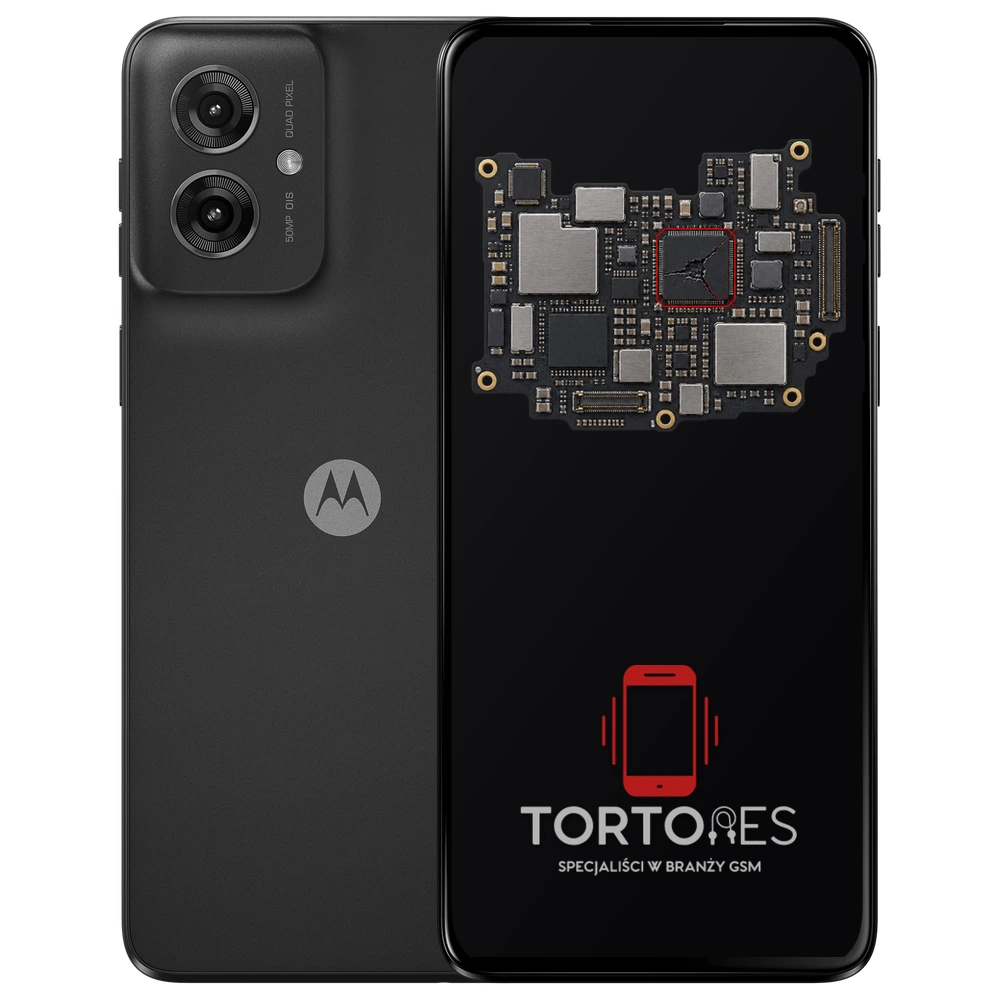 Motorola Moto G55 5G z ilustracją płyty głównej - naprawa płyty głównej