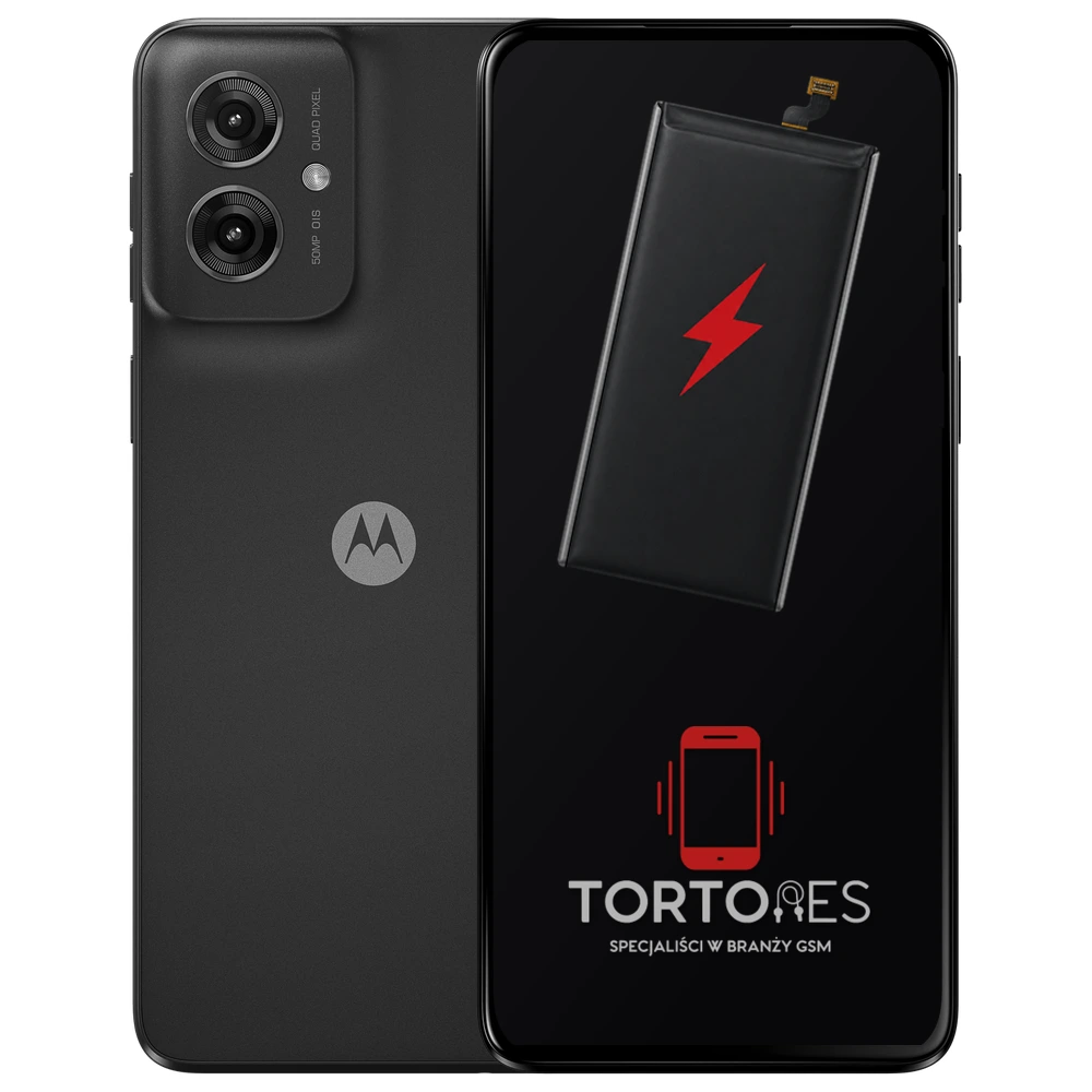 Motorola Moto G55 5G z ilustracją baterii - wymiana baterii