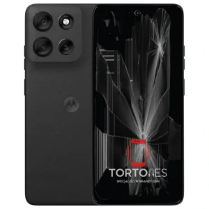 Motorola Moto G56 5G z ilustracją pękniętego wyświetlacza - wymiana zbitego wyświetlacza