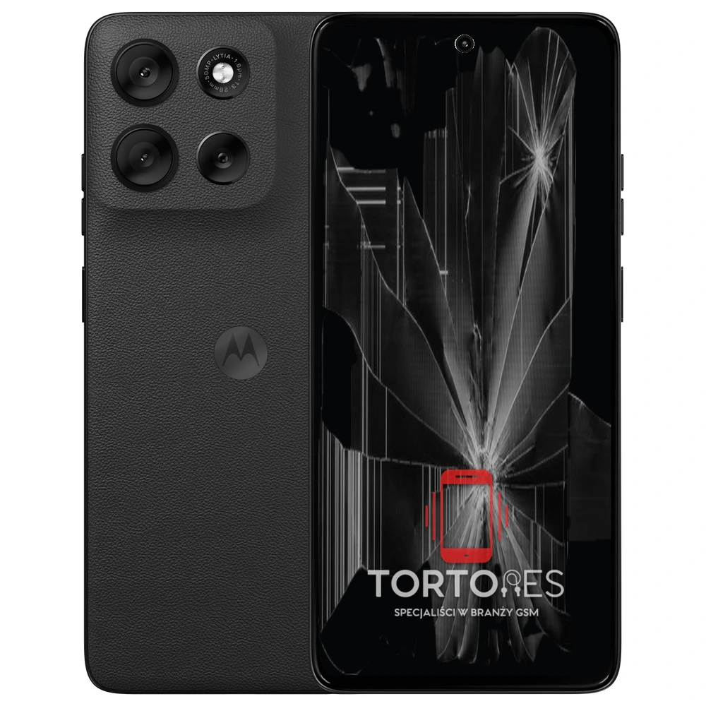 Motorola Moto G56 5G z ilustracją pękniętego wyświetlacza - wymiana zbitego wyświetlacza
