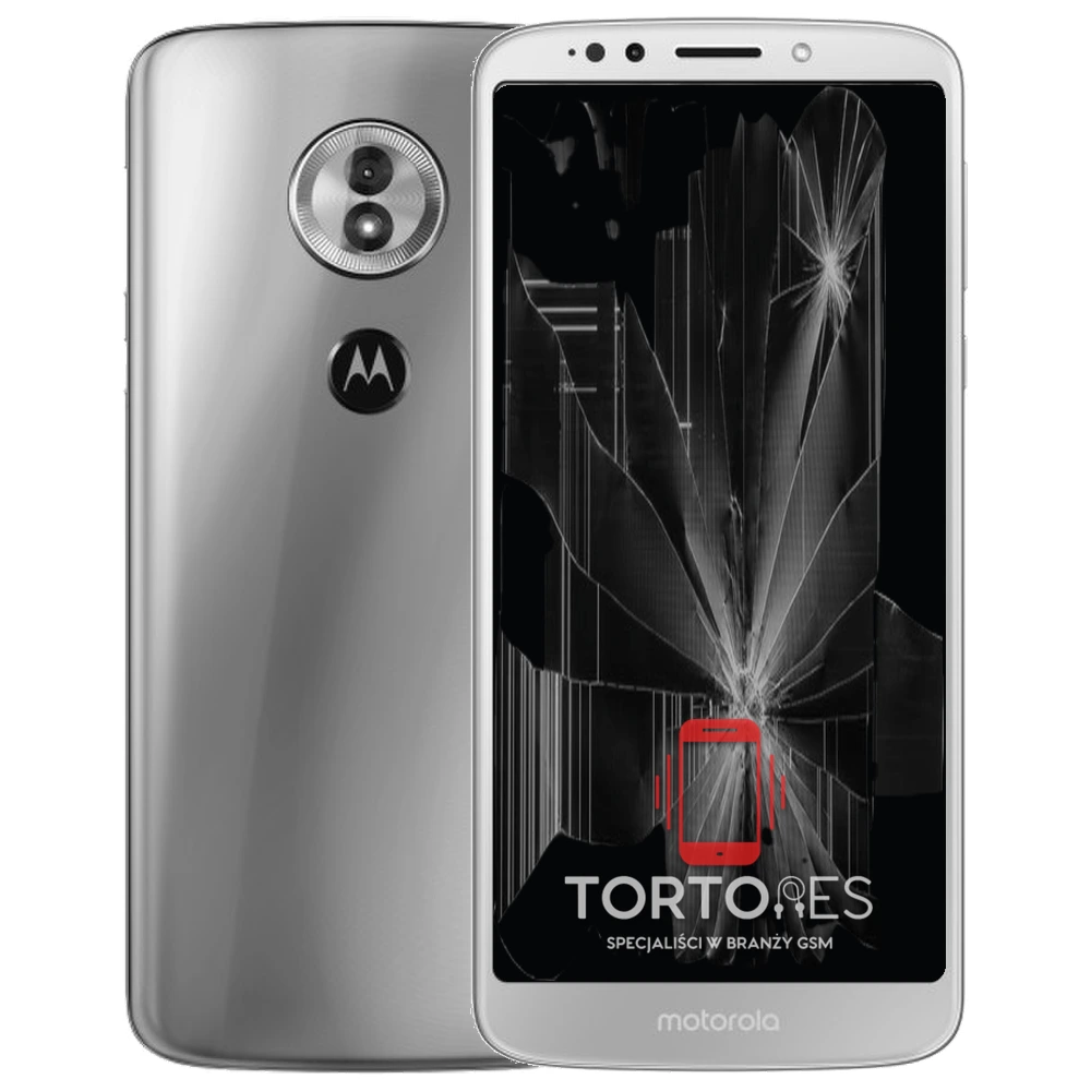 Motorola Moto G6 Play z ilustracją pękniętego wyświetlacza - wymiana zbitego wyświetlacza