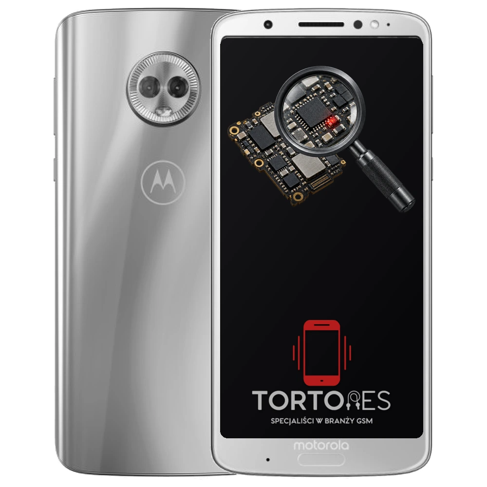 Motorola Moto G6 Plus z symbolem diagnostyki - diagnoza telefonu