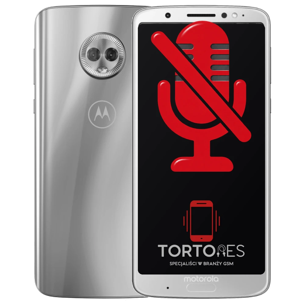 Motorola Moto G6 Plus z symbolem mikrofonu - naprawa mikrofonu