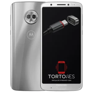 Motorola Moto G6 Plus z ilustracją złącza ładowania - naprawa złącza ładowania