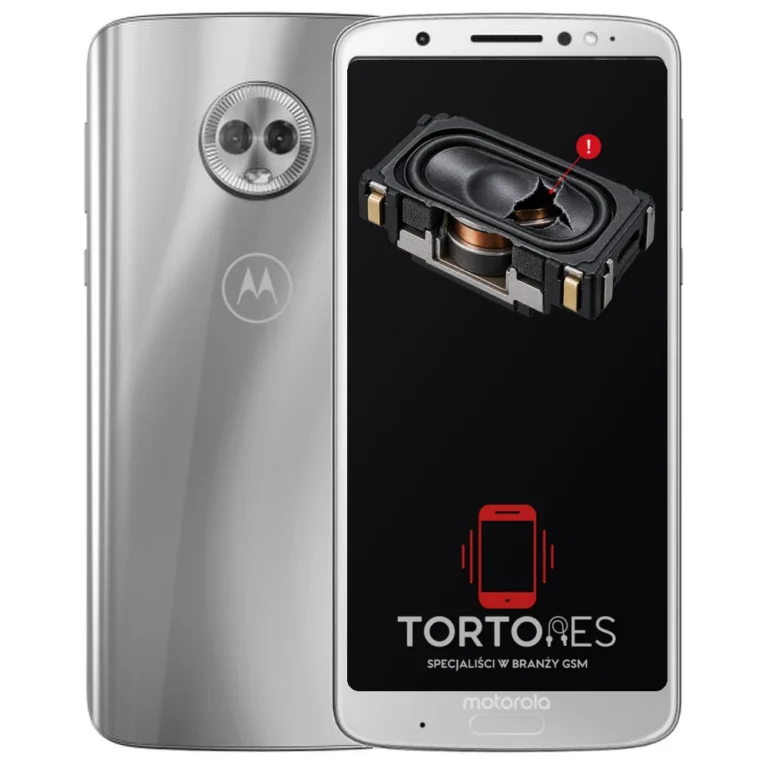 Motorola Moto G6 Plus z symbolem głośnika multimedialnego - wymiana głośnika multimedialnego