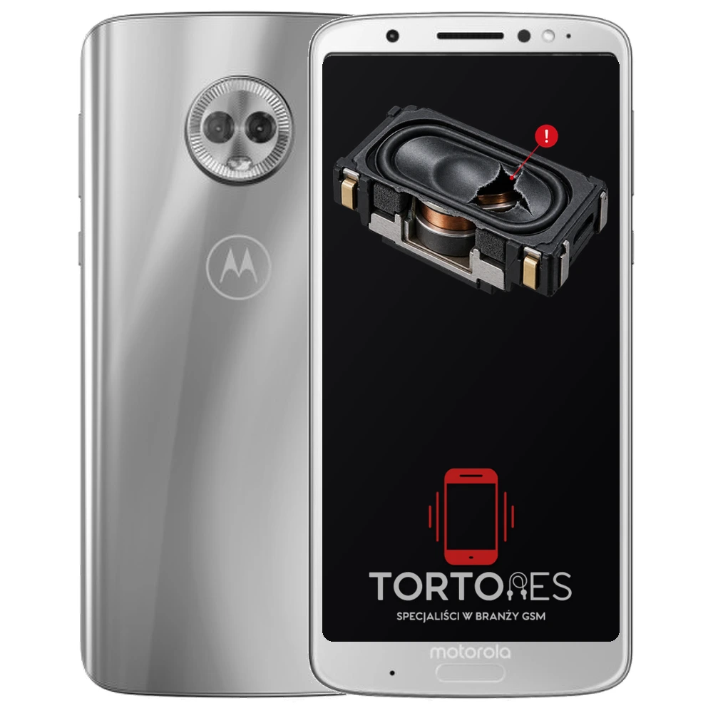 Motorola Moto G6 Plus z symbolem głośnika multimedialnego - wymiana głośnika multimedialnego