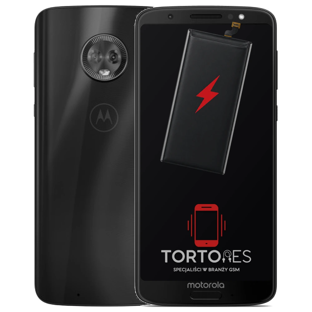 Motorola Moto G6 z ilustracją baterii - wymiana baterii
