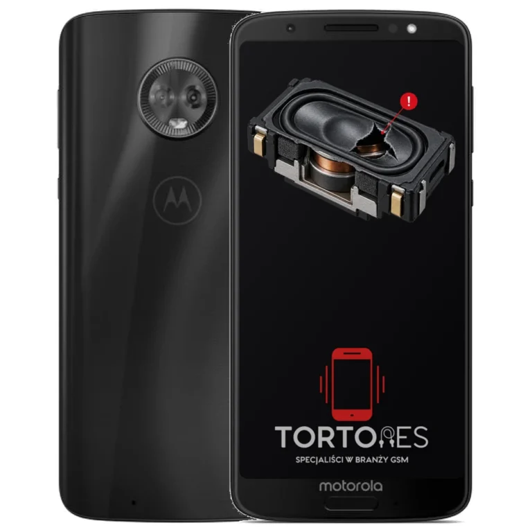 Motorola Moto G6 z symbolem głośnika multimedialnego - wymiana głośnika multimedialnego