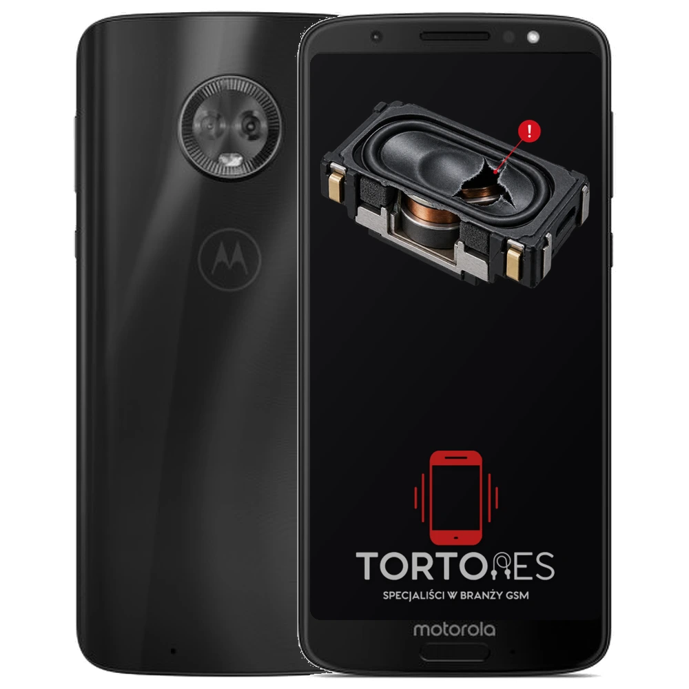 Motorola Moto G6 z symbolem głośnika multimedialnego - wymiana głośnika multimedialnego