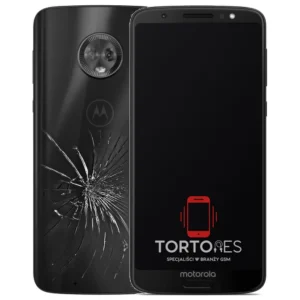 Motorola Moto G6 z ilustracją pękniętej tylnej klapki - wymiana zbitej klapki