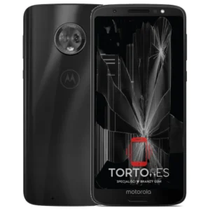 Motorola Moto G6 z ilustracją pękniętego wyświetlacza - wymiana zbitego wyświetlacza