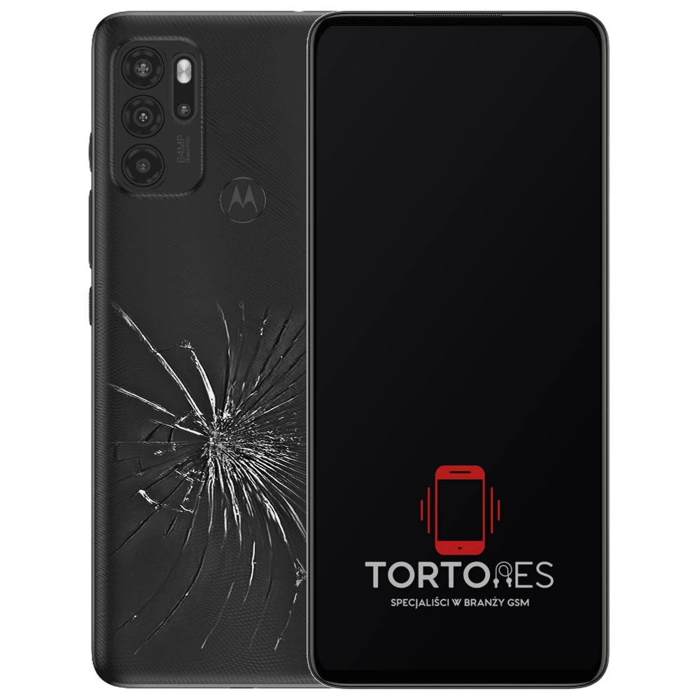 Motorola Moto G60s z ilustracją pękniętej tylnej klapki - wymiana zbitej klapki