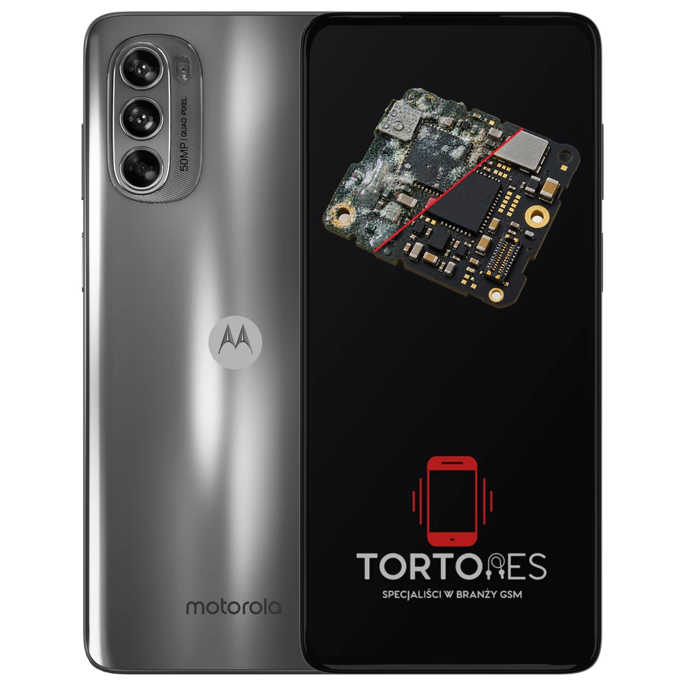 Motorola Moto G62 5G z ilustracją zalania - czyszczenie po zalaniu