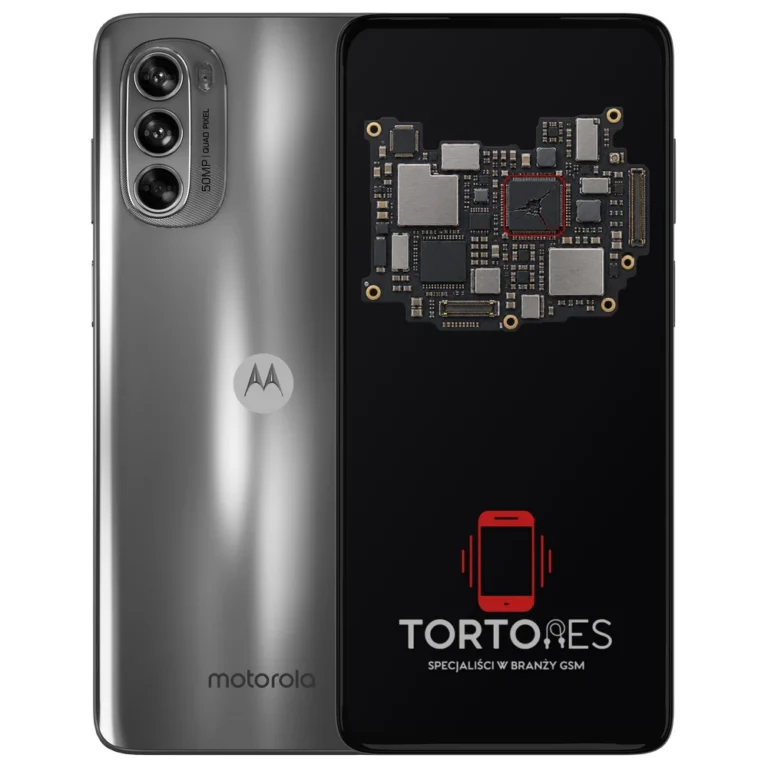 Motorola Moto G62 5G z ilustracją płyty głównej - naprawa płyty głównej