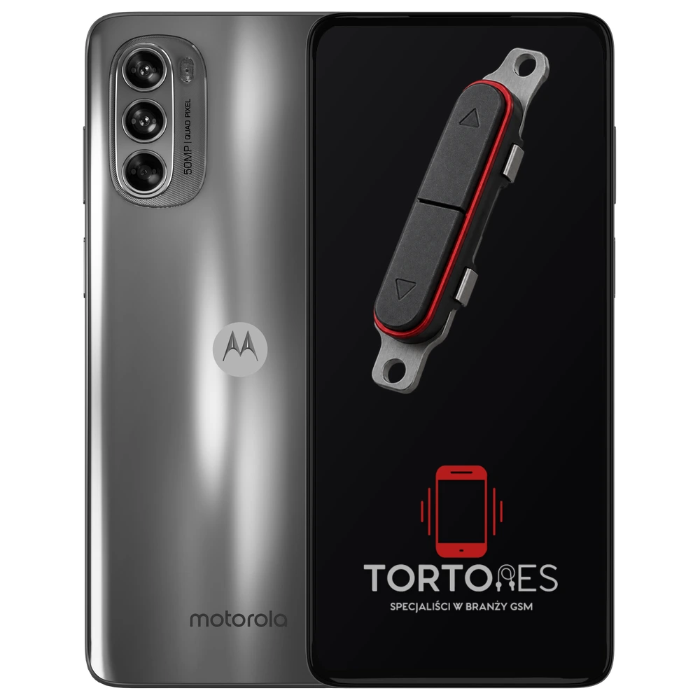 Motorola Moto G62 5G z symbolem przycisków - naprawa przycisków włączania i głośności