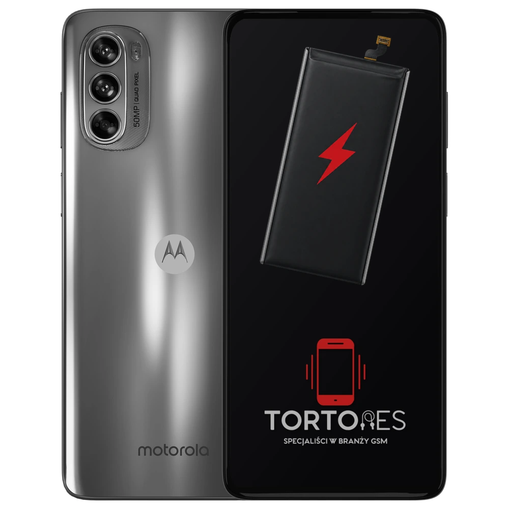 Motorola Moto G62 5G z ilustracją baterii - wymiana baterii
