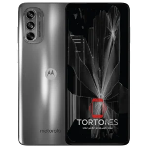 Motorola Moto G62 5G z ilustracją pękniętego wyświetlacza - wymiana zbitego wyświetlacza