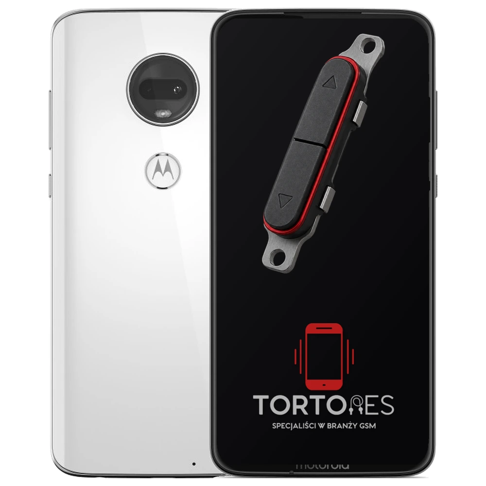 Motorola Moto G7 z symbolem przycisków - naprawa przycisków włączania i głośności