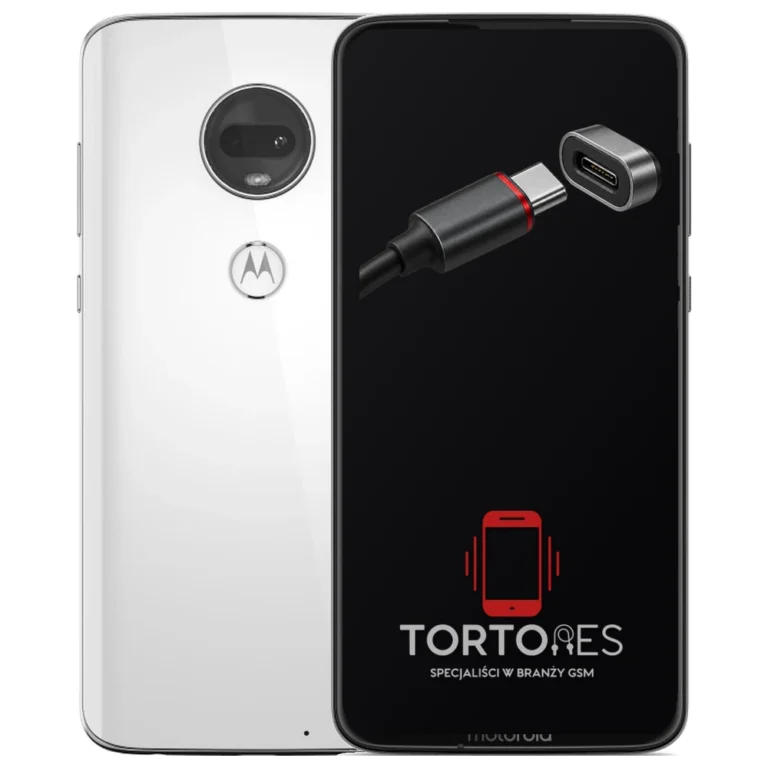 Motorola Moto G7 z ilustracją złącza ładowania - naprawa złącza ładowania