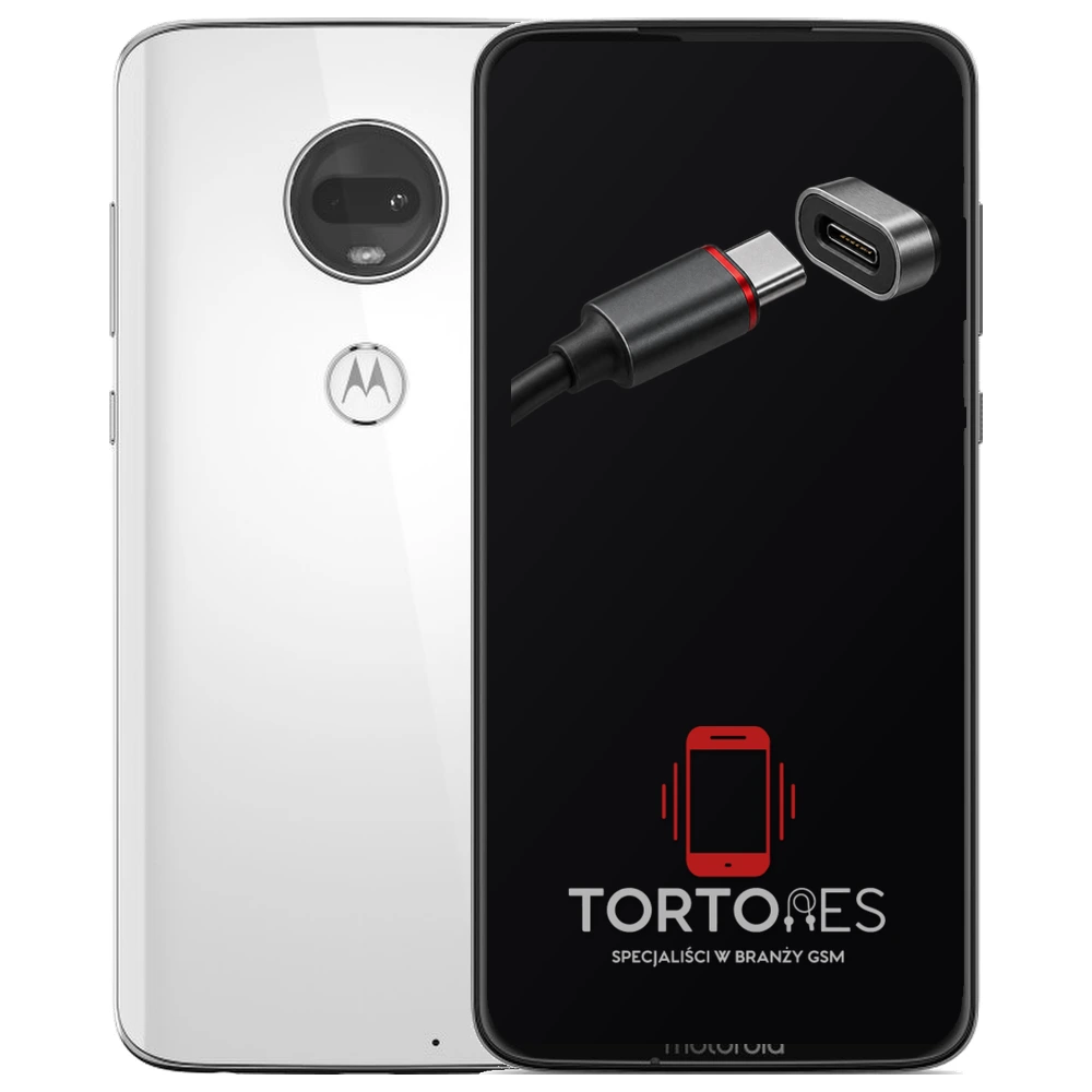 Motorola Moto G7 z ilustracją złącza ładowania - naprawa złącza ładowania