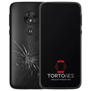 Motorola Moto G7 Play z ilustracją pękniętej tylnej klapki - wymiana zbitej klapki