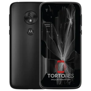 Motorola Moto G7 Play z ilustracją pękniętego wyświetlacza - wymiana zbitego wyświetlacza