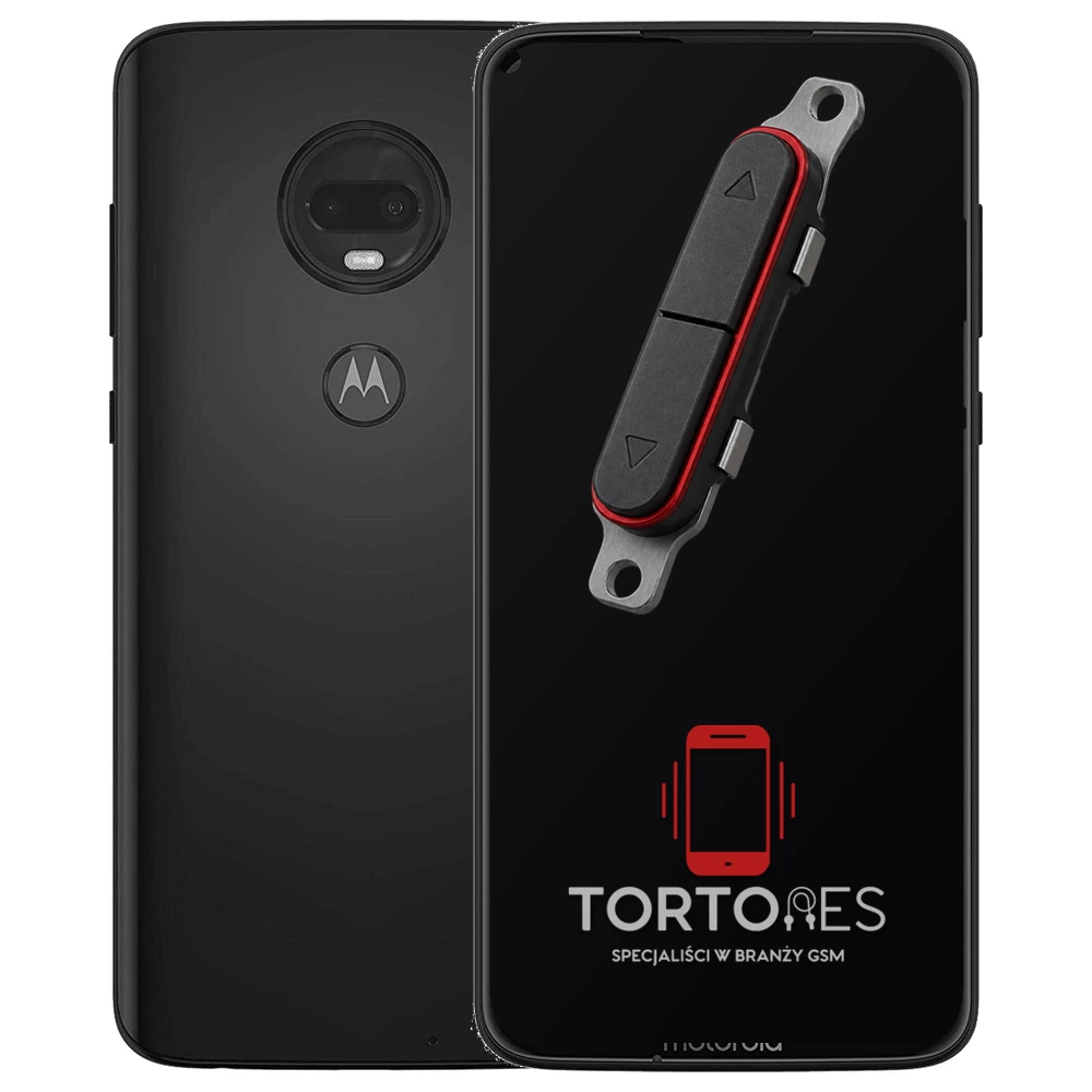 Motorola Moto G7 Plus z symbolem przycisków - naprawa przycisków włączania i głośności