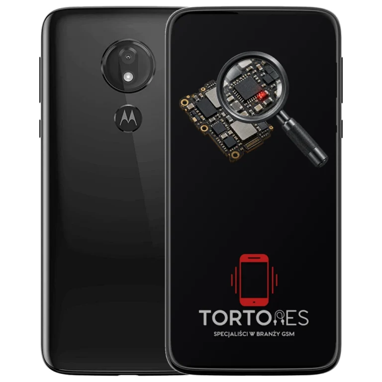 Motorola Moto G7 Power z symbolem diagnostyki - diagnoza telefonu